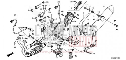 EXHAUST MUFFLER VFR1200XLG de 2016